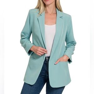 Teal Zenana Blazer